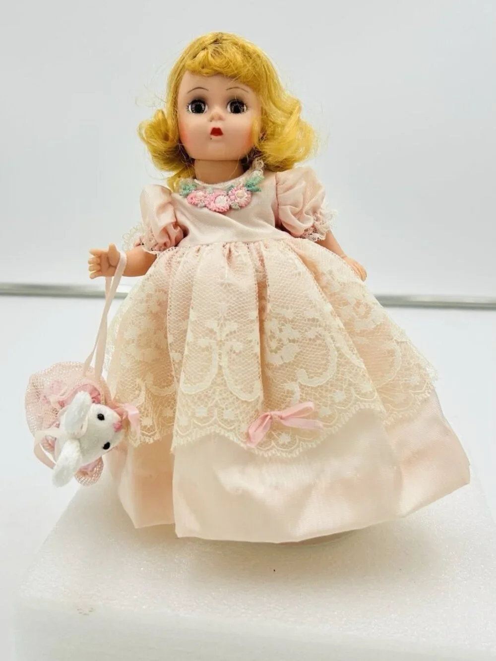 Madame Alexander Wendy  Pink Lace Dress 8 Inch Blonde